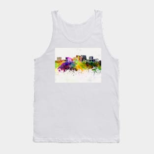 Arlington skyline in watercolor background Tank Top